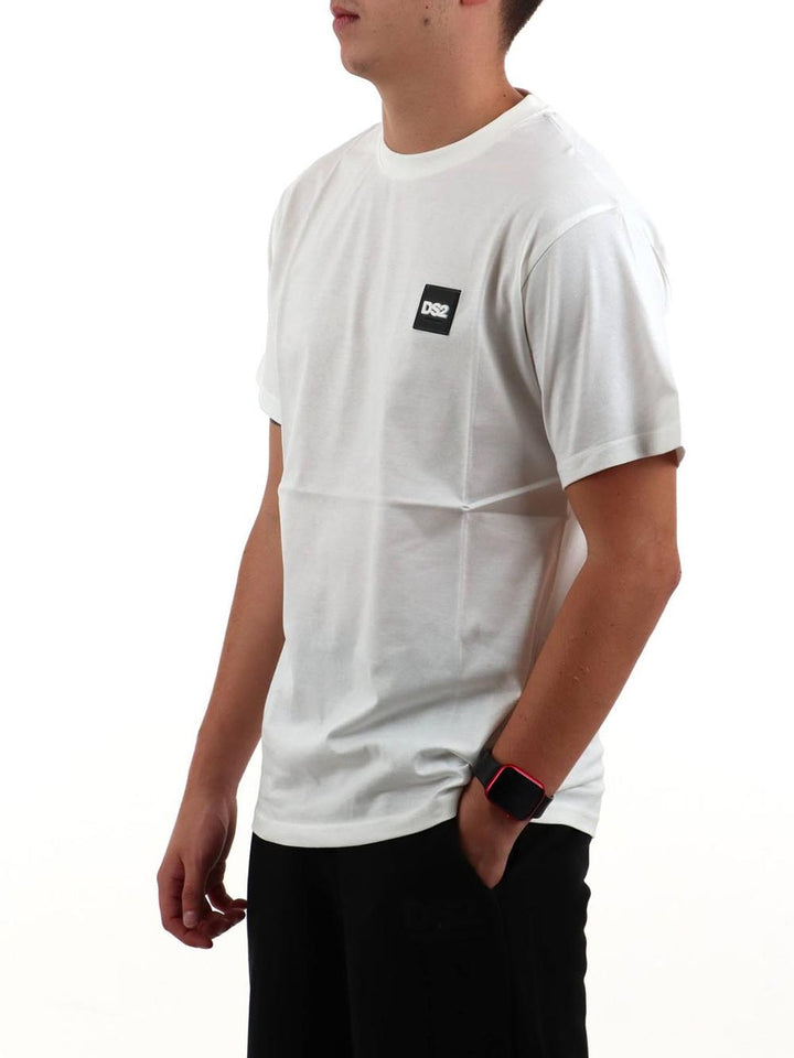 logo lato cuore Ds2 T-shirt Uomo F62a313 Panna