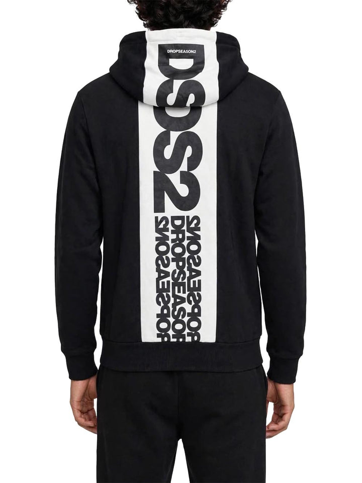 Ds2 Felpa Uomo F62a369 Nero bianco