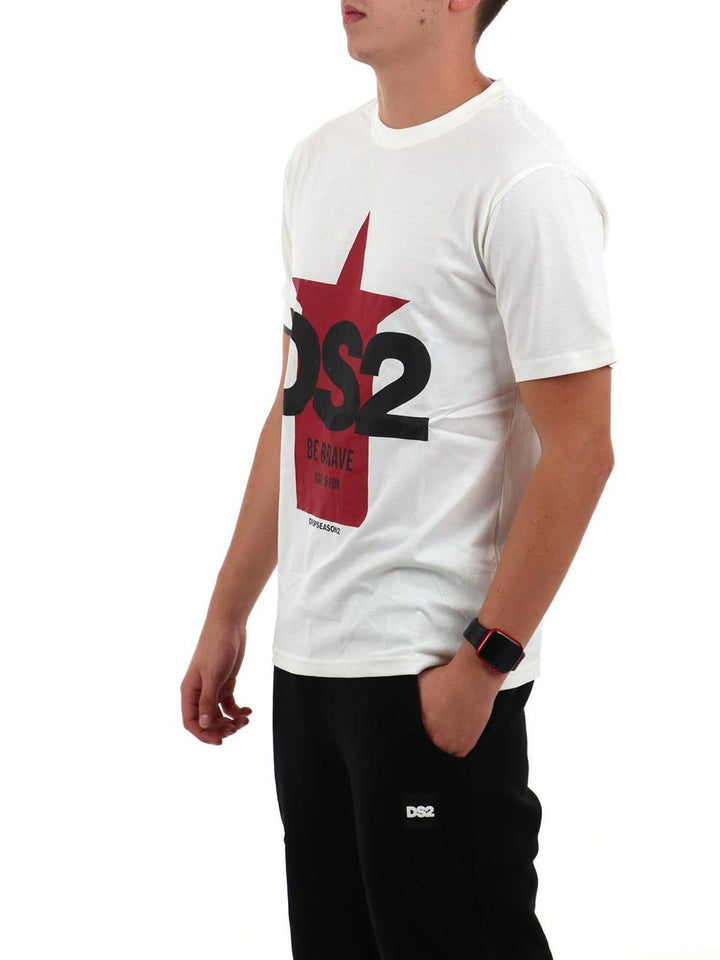 Ds2 T-shirt Uomo F62a405 Panna