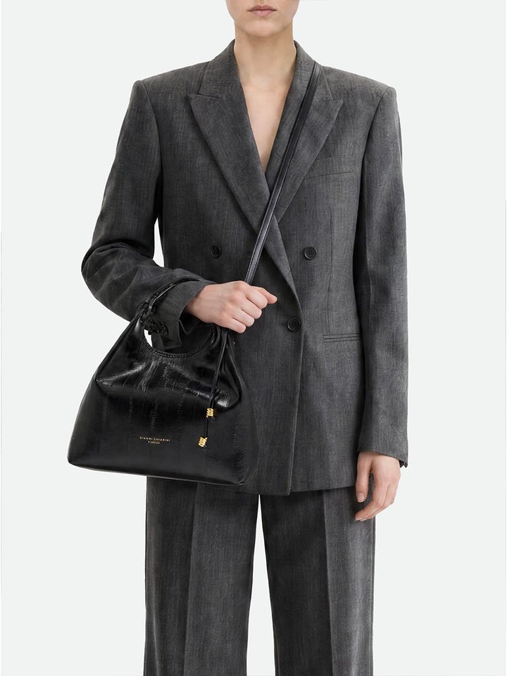 DUA Gianni Chiarini Borsa a Mano Donna Bs 12679 EeL-Psly Nero