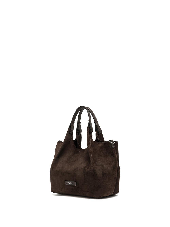 DUA Gianni Chiarini Borsa a Mano Donna Bs 9799 CM-pl Marrone scuro