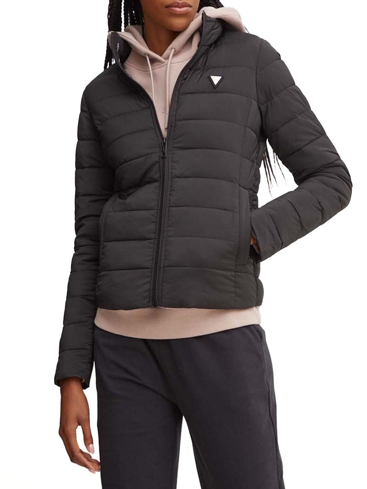 SOLID HEAVY DIANN PUFFER JACKE Guess Giubbino Donna V4yl04 Wf3x0 Nero