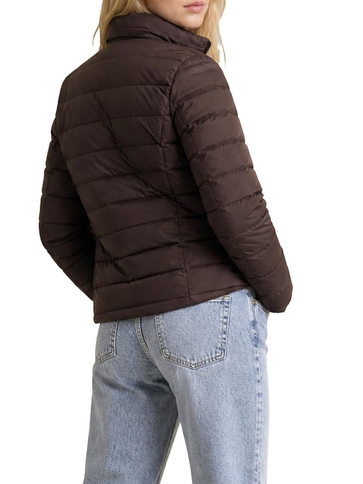 SOLID HEAVY DIANN PUFFER JACKE Guess Giubbino Donna V4yl04 Wf3x0 Marrone