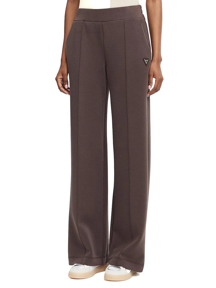 OLYMPE STRAIGHT PANTS Guess Pantalone Donna V6yb18 K4315 Marrone