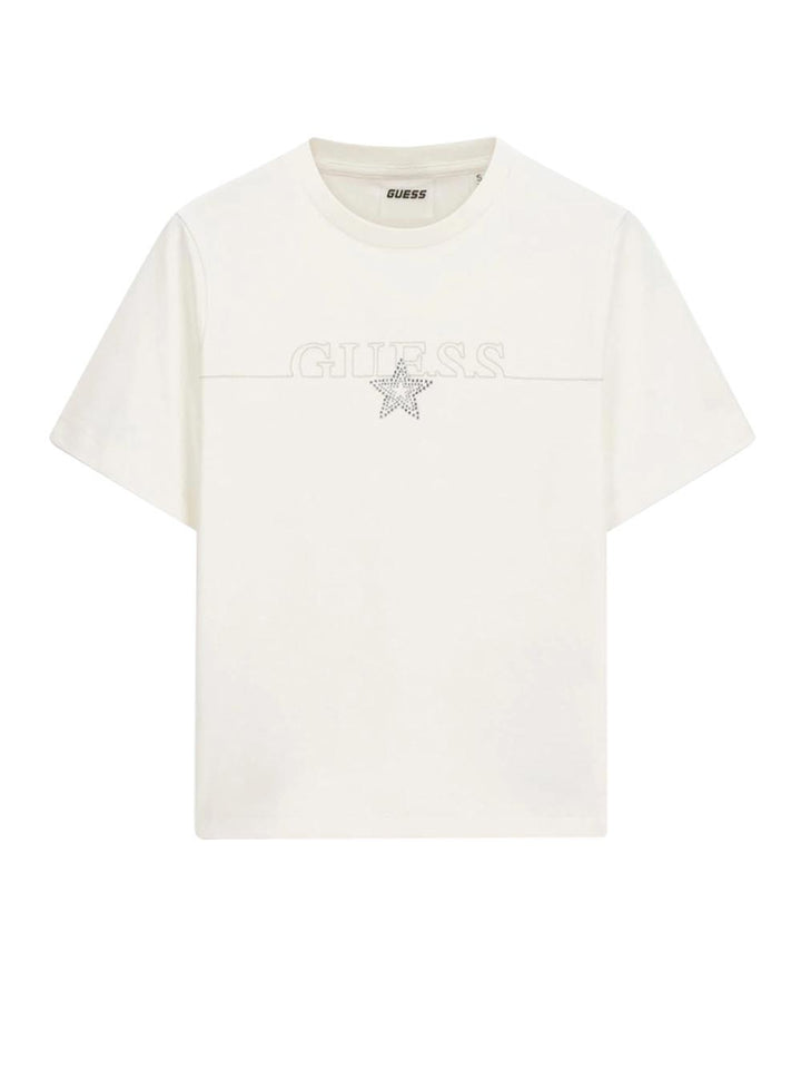AGENA SS T-SHIRT Guess T-shirt Donna V6yi05 K4272 Vaniglia