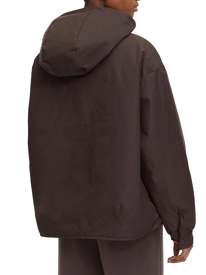 OLYMPE ZIPPED HOODIE JACKET Guess Giubbino Donna V6yl11 W2871 Marrone