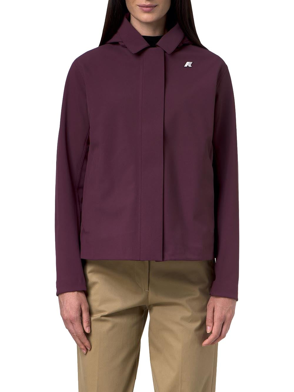 BLEIZOU BONDED K-Way Giubbino Donna K51453w Bordeaux/Blu