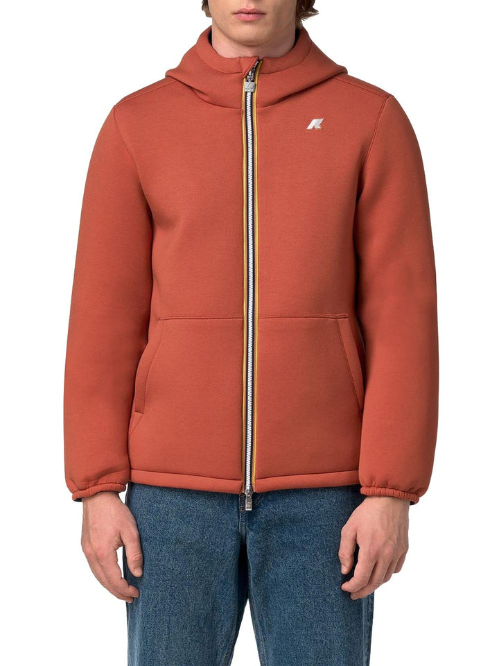 JACK SPACER NYLON DOUBLE K-Way Giubbino Uomo K8142yw Arancione/Blu