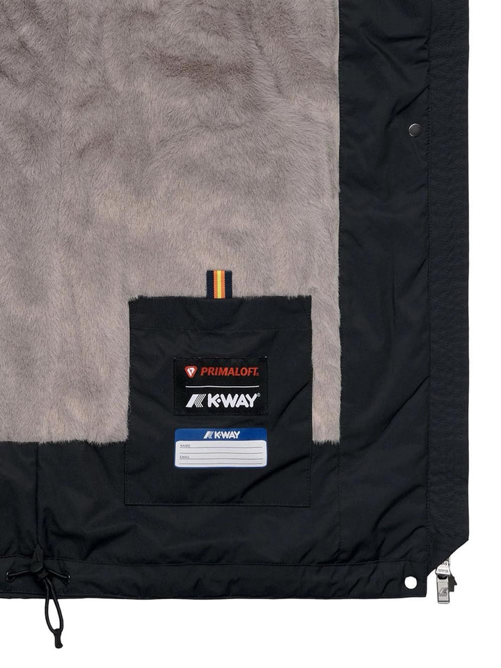 LIL TWILL SOFT BEAVER K-Way Giubbino Donna K81449w Nero/grigio