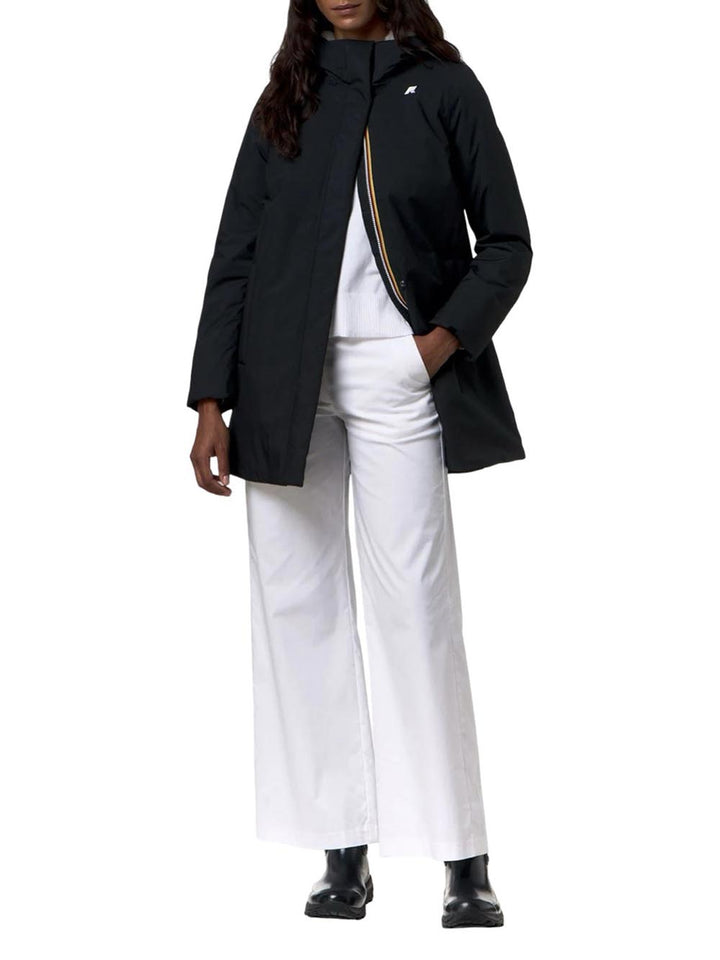 LIL TWILL SOFT BEAVER K-Way Giubbino Donna K81449w Nero/grigio