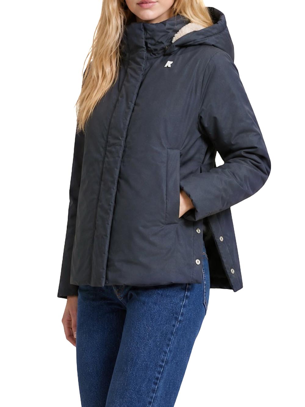 K-Way Giubbino Donna K8144bw Nero/grigio