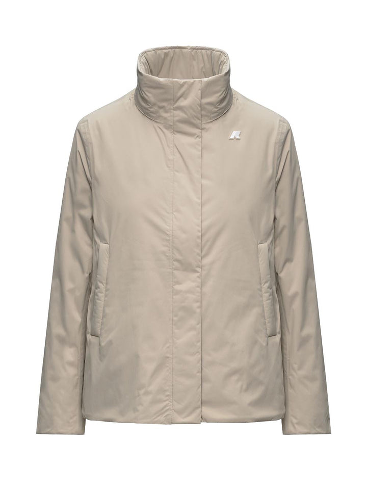 MARLETTE TWILL SOFT BEAVER K-Way Giubbino Donna K8144bw Beige/Grigio