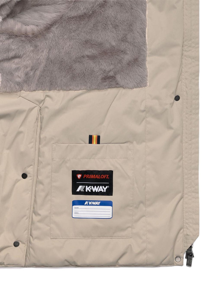MARLETTE TWILL SOFT BEAVER K-Way Giubbino Donna K8144bw Beige/Grigio