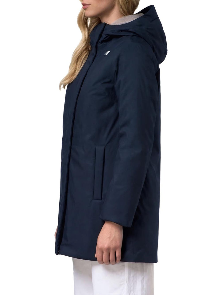 SOPHIE TWILL SOFT BEAVER K-Way Giubbino Donna K8144cw Blu/grigio
