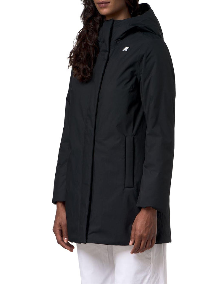SOPHIE TWILL SOFT BEAVER K-Way Giubbino Donna K8144cw Nero/grigio