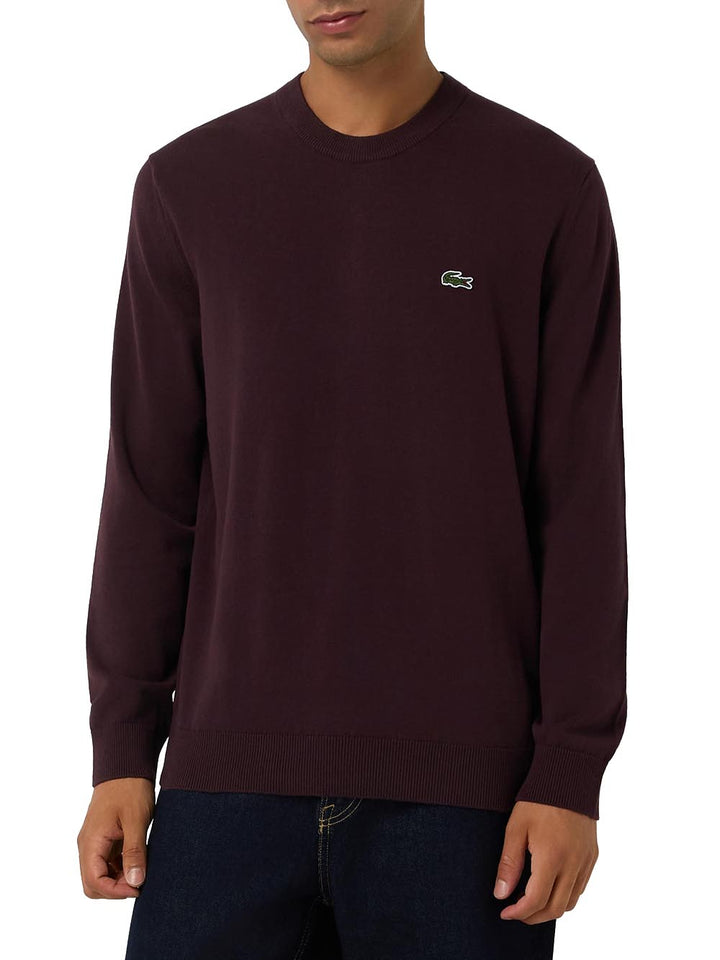 Lacoste Pullover Uomo Ah0128 Bordeaux