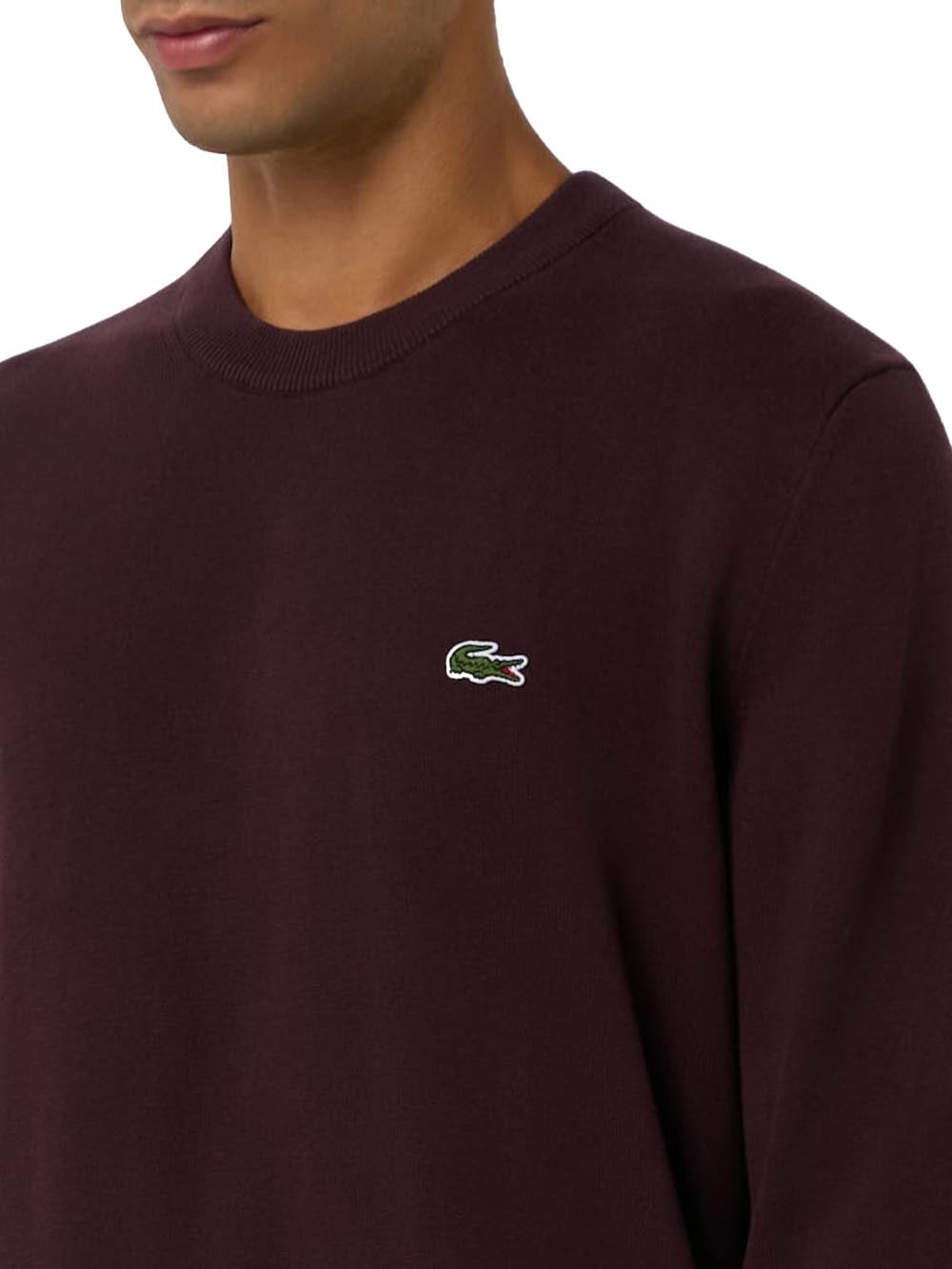 Lacoste Pullover Uomo Ah0128 Bordeaux