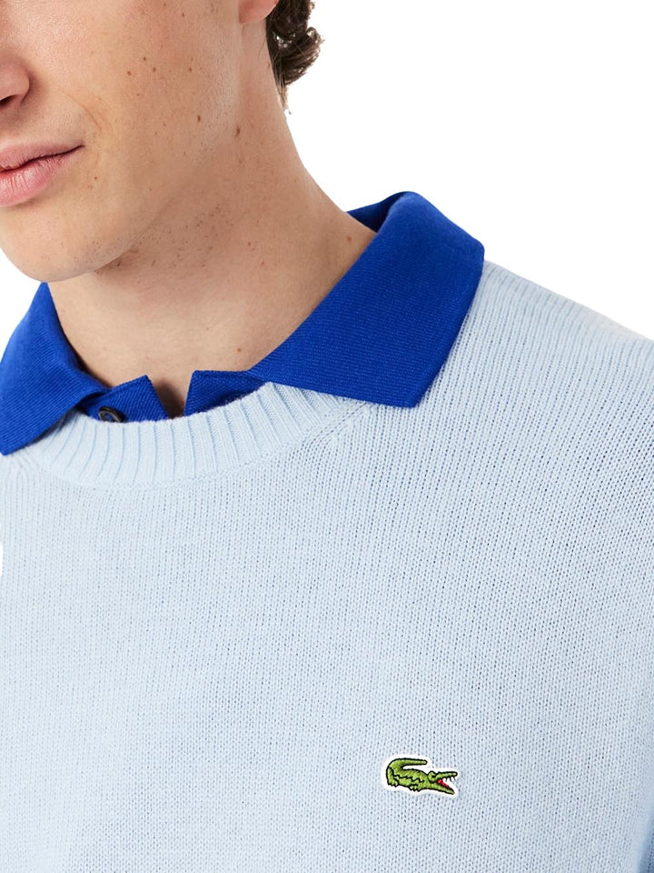 Lacoste Pullover Uomo Ah2916 Celeste