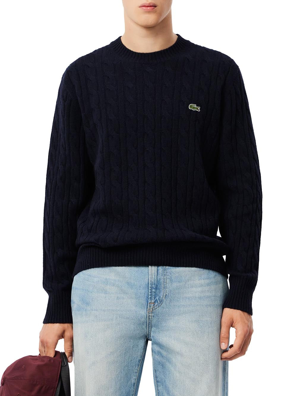 Lacoste Pullover Uomo Ah2924 Blu