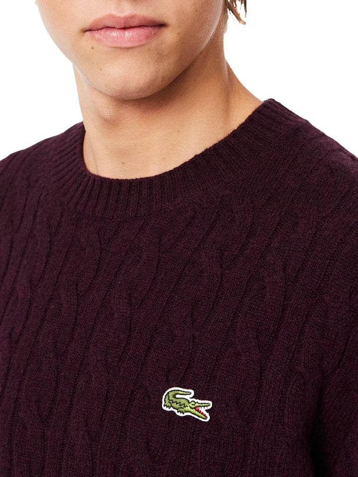 Lacoste Pullover Uomo Ah2924 Vinaccio