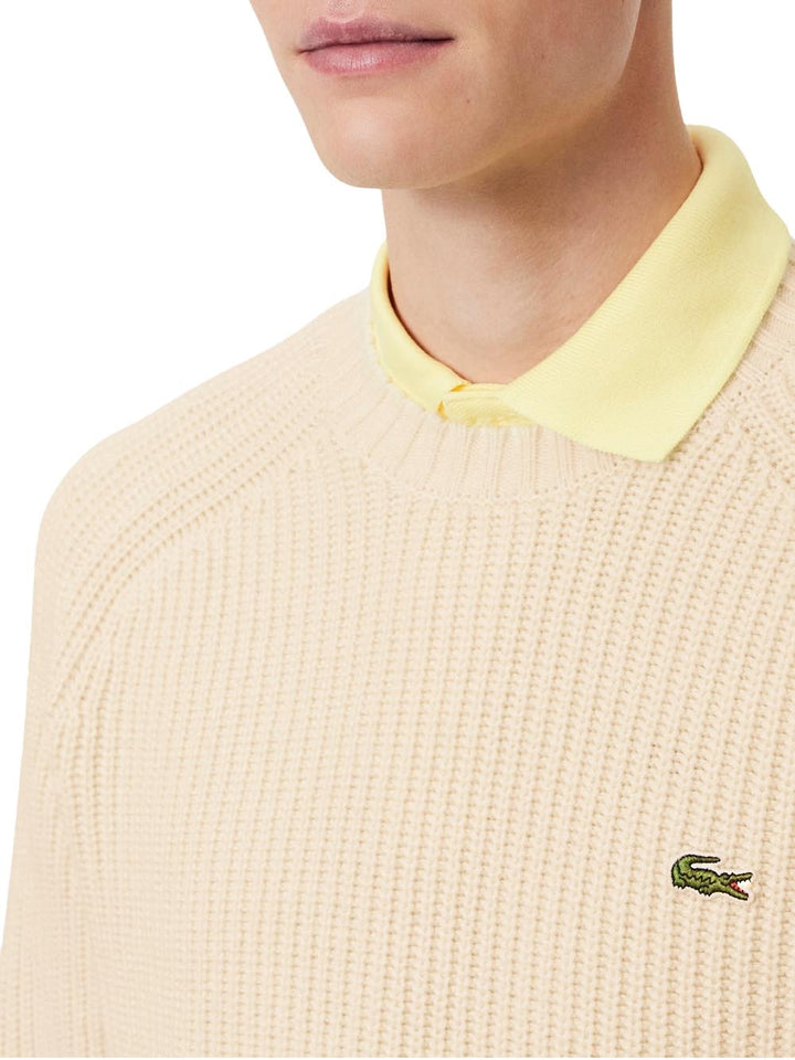 Lacoste Maglione Uomo Ah3142 Panna
