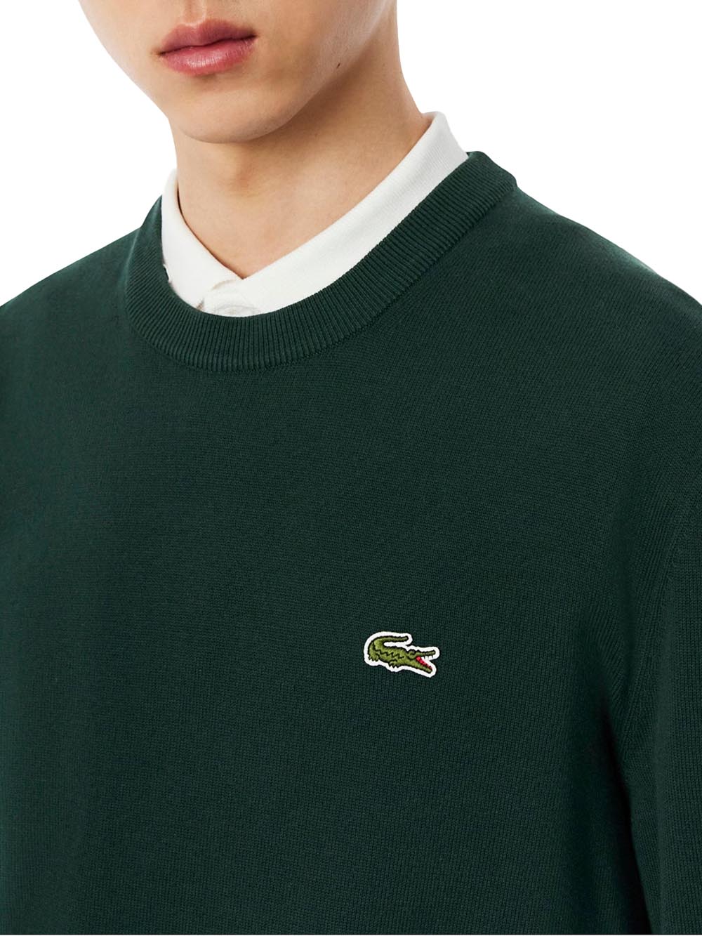 Lacoste Pullover Uomo Ah3225 Verde foresta