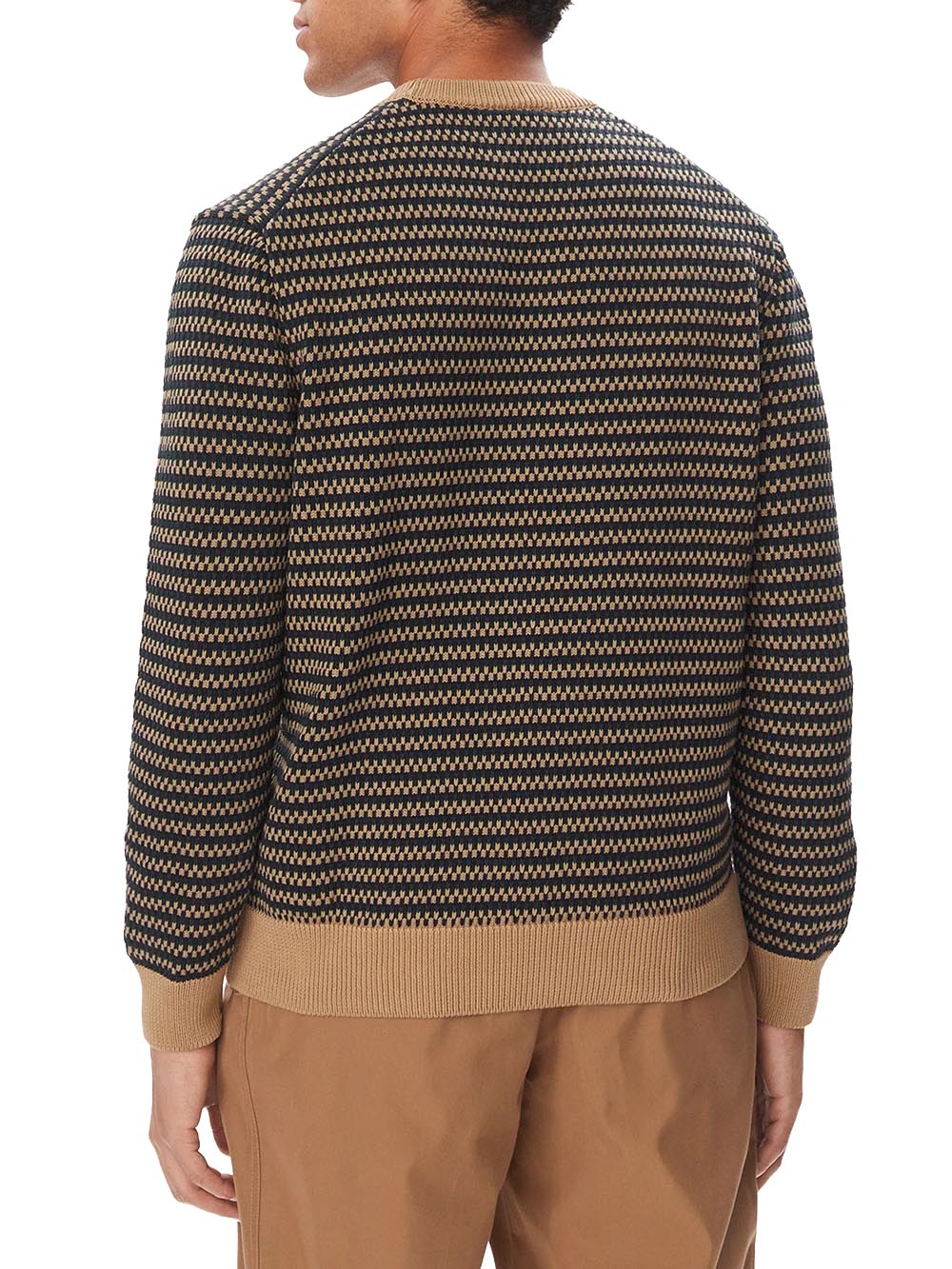 Lacoste Pullover Uomo Ah8569 Beige/blu/verde