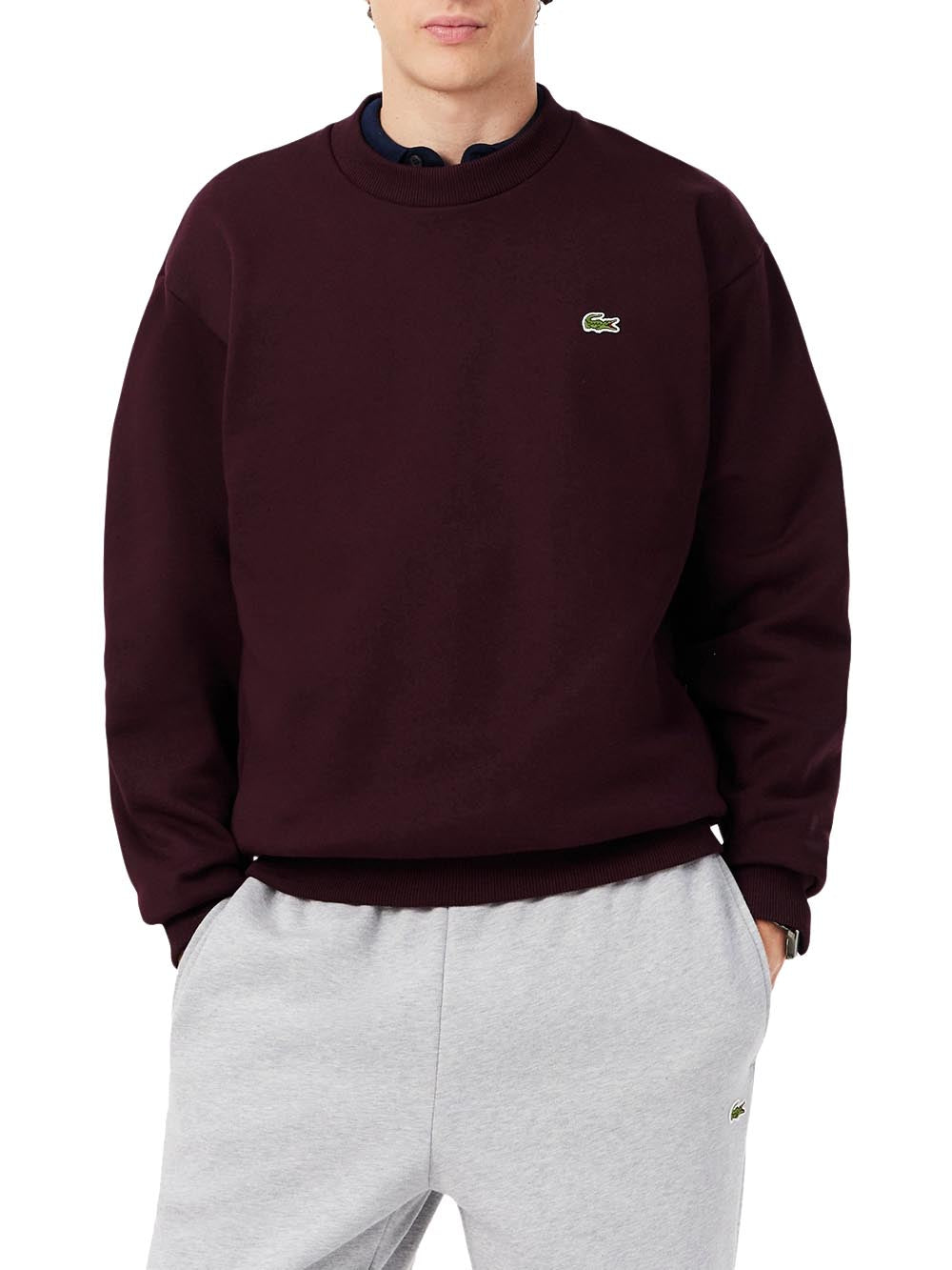 Lacoste Felpa Uomo Sh8868 Vinaccio
