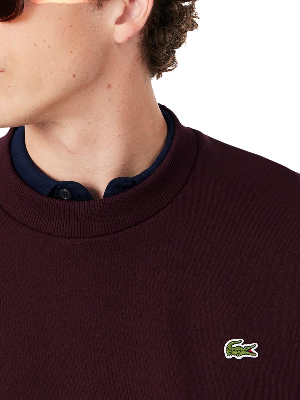 Lacoste Felpa Uomo Sh8868 Vinaccio