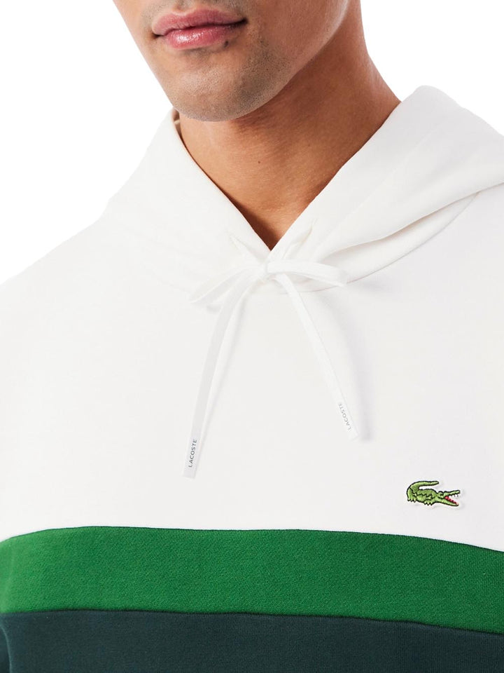 Lacoste Felpa Uomo Sh9798 Bianco/verde