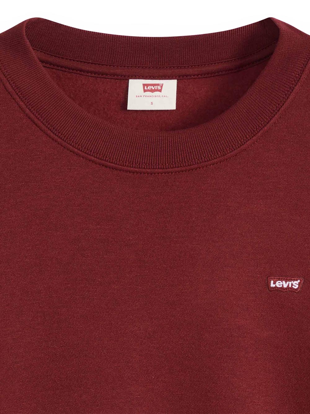 EVERYDAY CREWNECK SWEATSHIRT OATMEAL HEA Levi's Felpa Donna 0082j Bordeaux