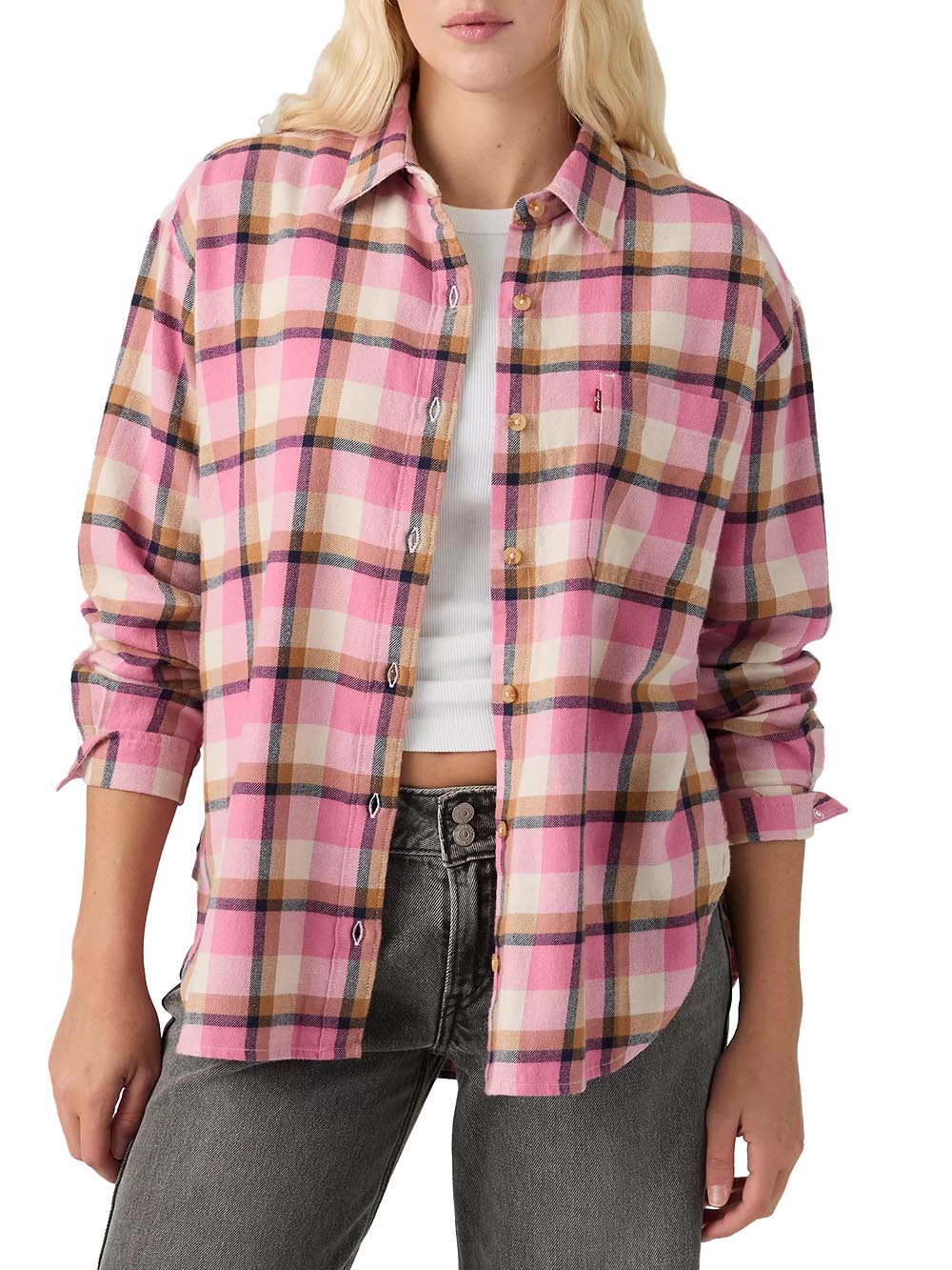 NASH FLANNEL SHIRT ELIANA PLAID TAMELESS Levi's Camicia Donna 0085h Rosa