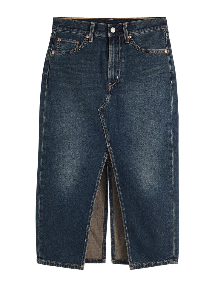 DECON SLIT MIDI SKIRT HIGH VIBRATION SKI Levi's Gonna Donna 008af Scuro