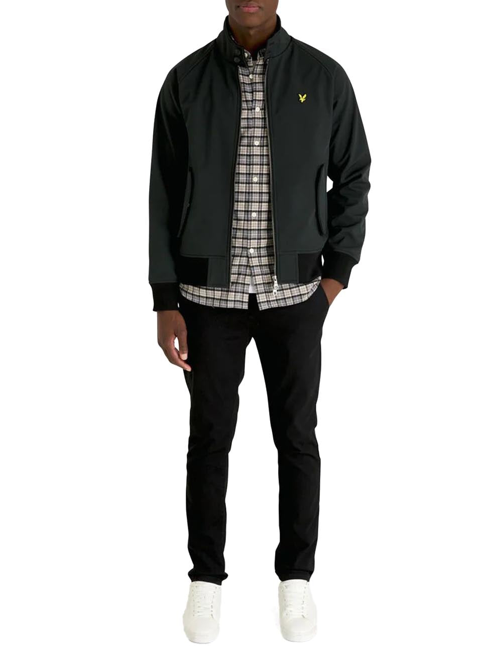 Softshell Harrington Jacket Lyle & Scott Giubbino Uomo Jk1910v Nero