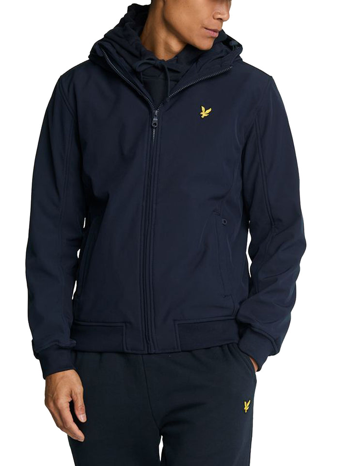 Fleece Back Softshell Jacket Lyle & Scott Giubbino Uomo Jk2110v Blu scuro
