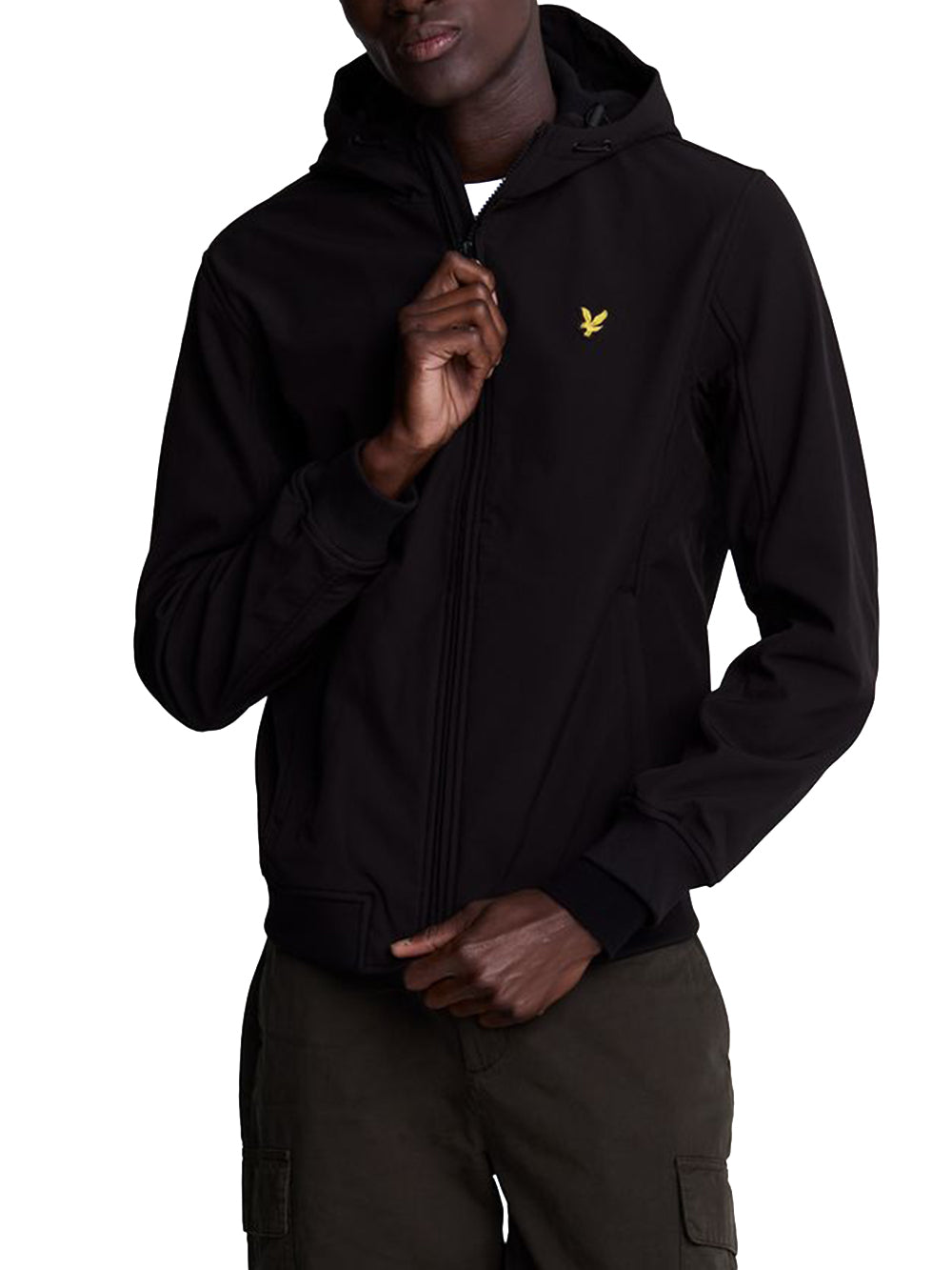 Fleece Back Softshell Jacket Lyle & Scott Giubbino Uomo Jk2110v Nero