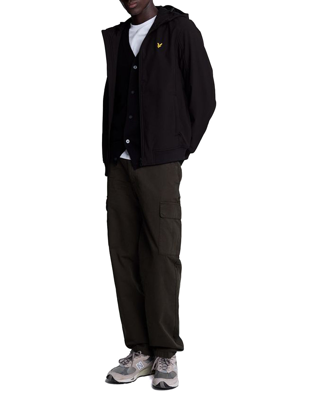 Fleece Back Softshell Jacket Lyle & Scott Giubbino Uomo Jk2110v Nero