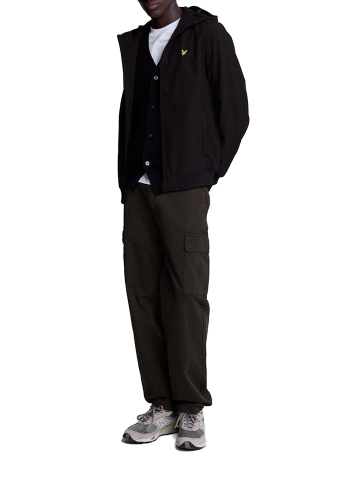 Fleece Back Softshell Jacket Lyle & Scott Giubbino Uomo Jk2110v Nero