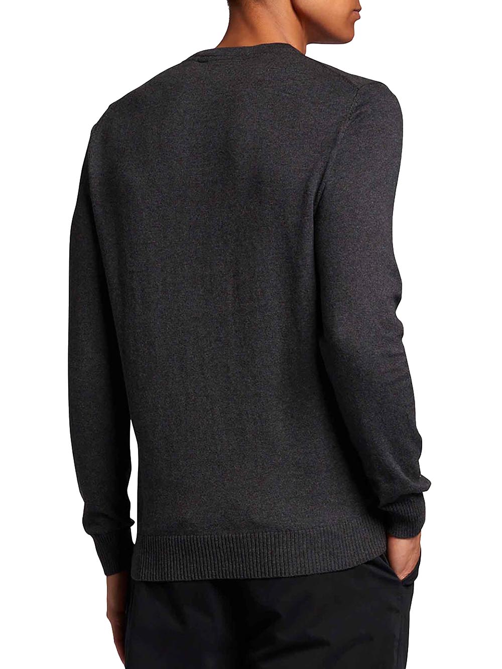 Cotton Merino Crew Neck Jumper Lyle & Scott Pullover Uomo Kn2110vc Grigio scuro