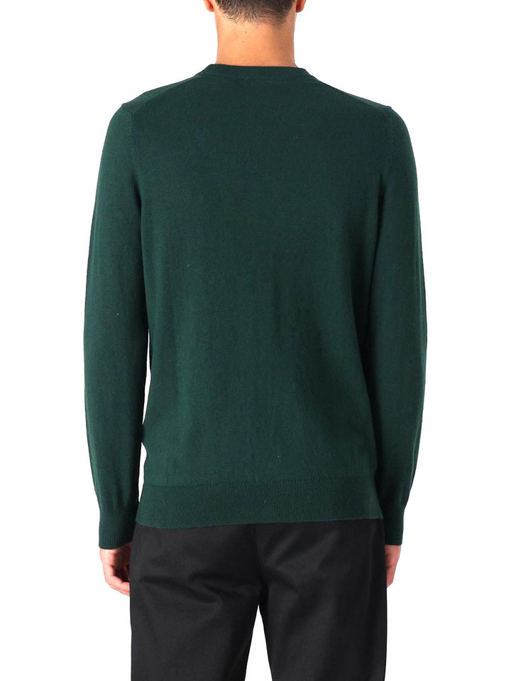 Cotton Merino Crew Neck Jumper Lyle & Scott Pullover Uomo Kn2110vc Verde