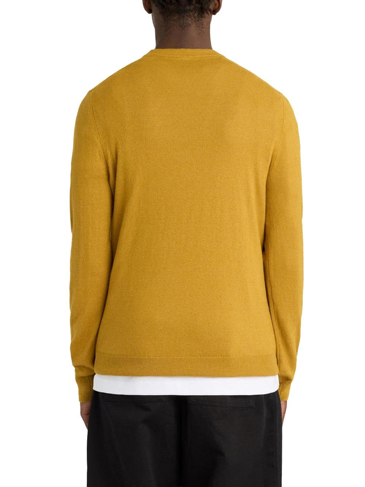 Cotton Merino Crew Neck Jumper Lyle & Scott Pullover Uomo Kn2110vc Ocra