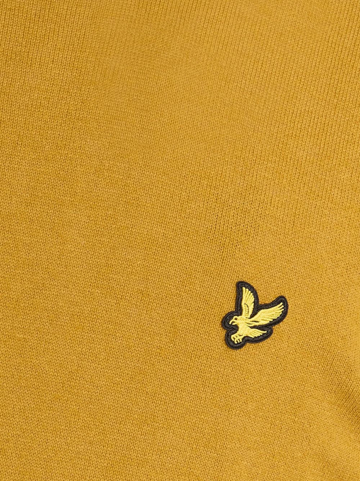 Cotton Merino Crew Neck Jumper Lyle & Scott Pullover Uomo Kn2110vc Ocra