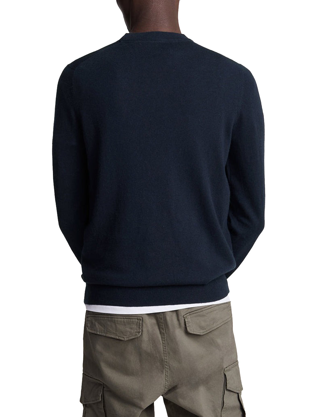 Cotton Merino Crew Neck Jumper Lyle & Scott Pullover Uomo Kn2110vc Blu scuro