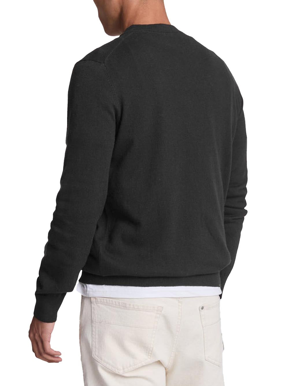 Cotton Merino Crew Neck Jumper Lyle & Scott Pullover Uomo Kn2110vc Nero