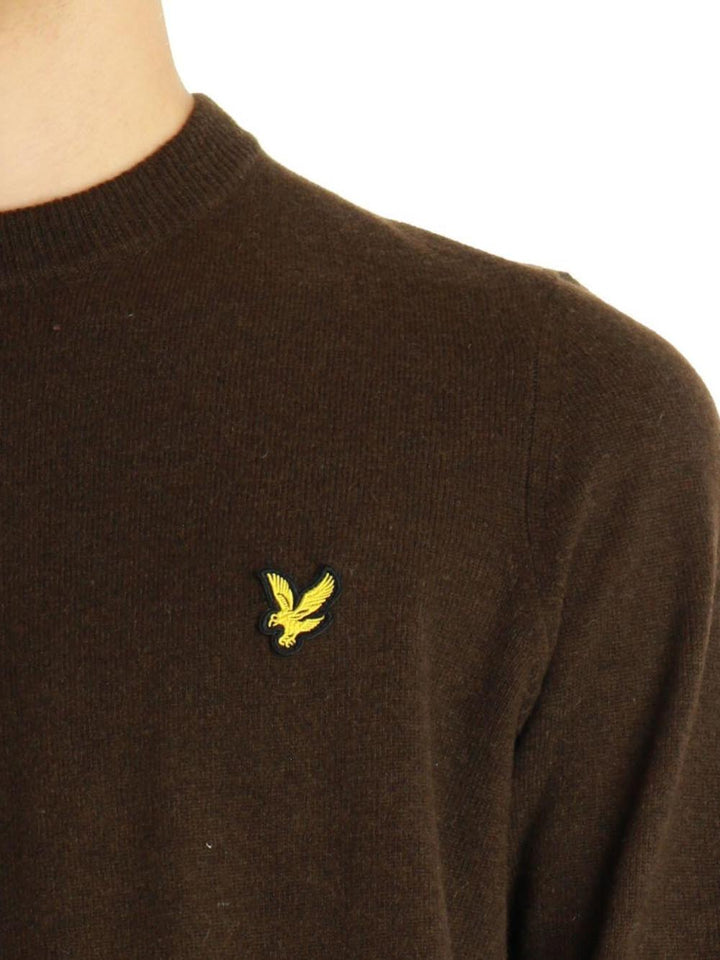 Lambswool Blend Crew Neck Jump Lyle & Scott Pullover Uomo Kn2114vc Marrone