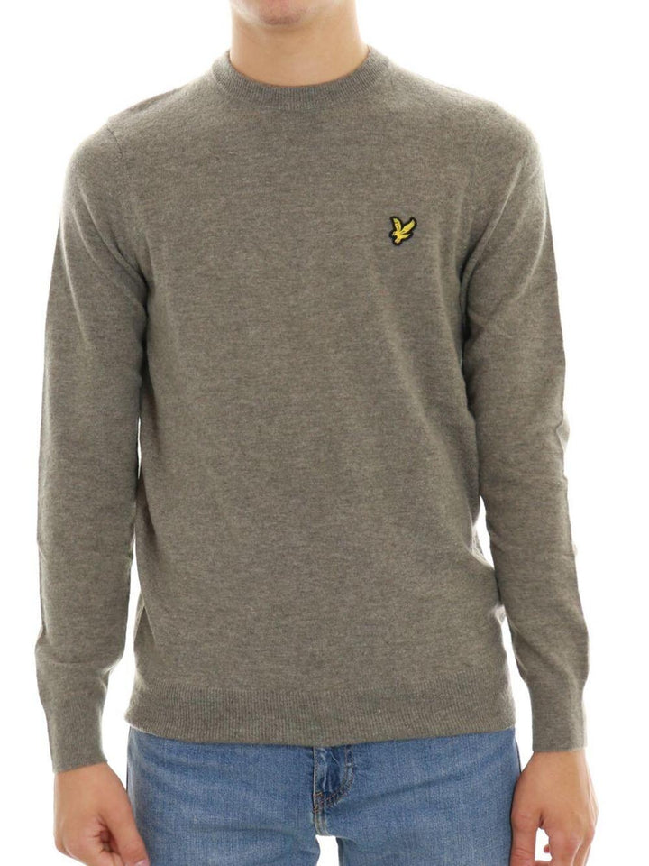 Lambswool Blend Crew Neck Jump Lyle & Scott Pullover Uomo Kn2114vc Tortora