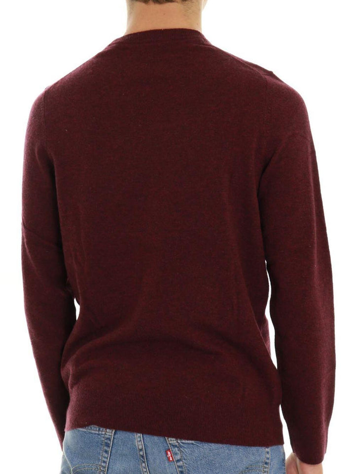 Lambswool Blend Crew Neck Jump Lyle & Scott Pullover Uomo Kn2114vc Bordeaux