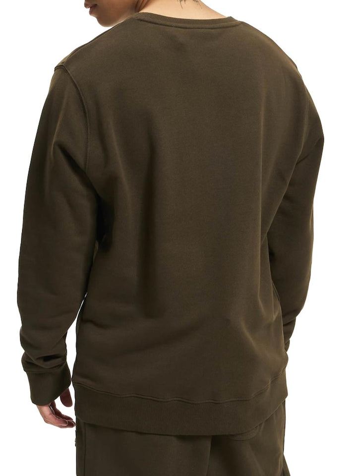 Crew Neck Brushback Sweatshirt Lyle & Scott Felpa Uomo Ml1131v Verde oliva