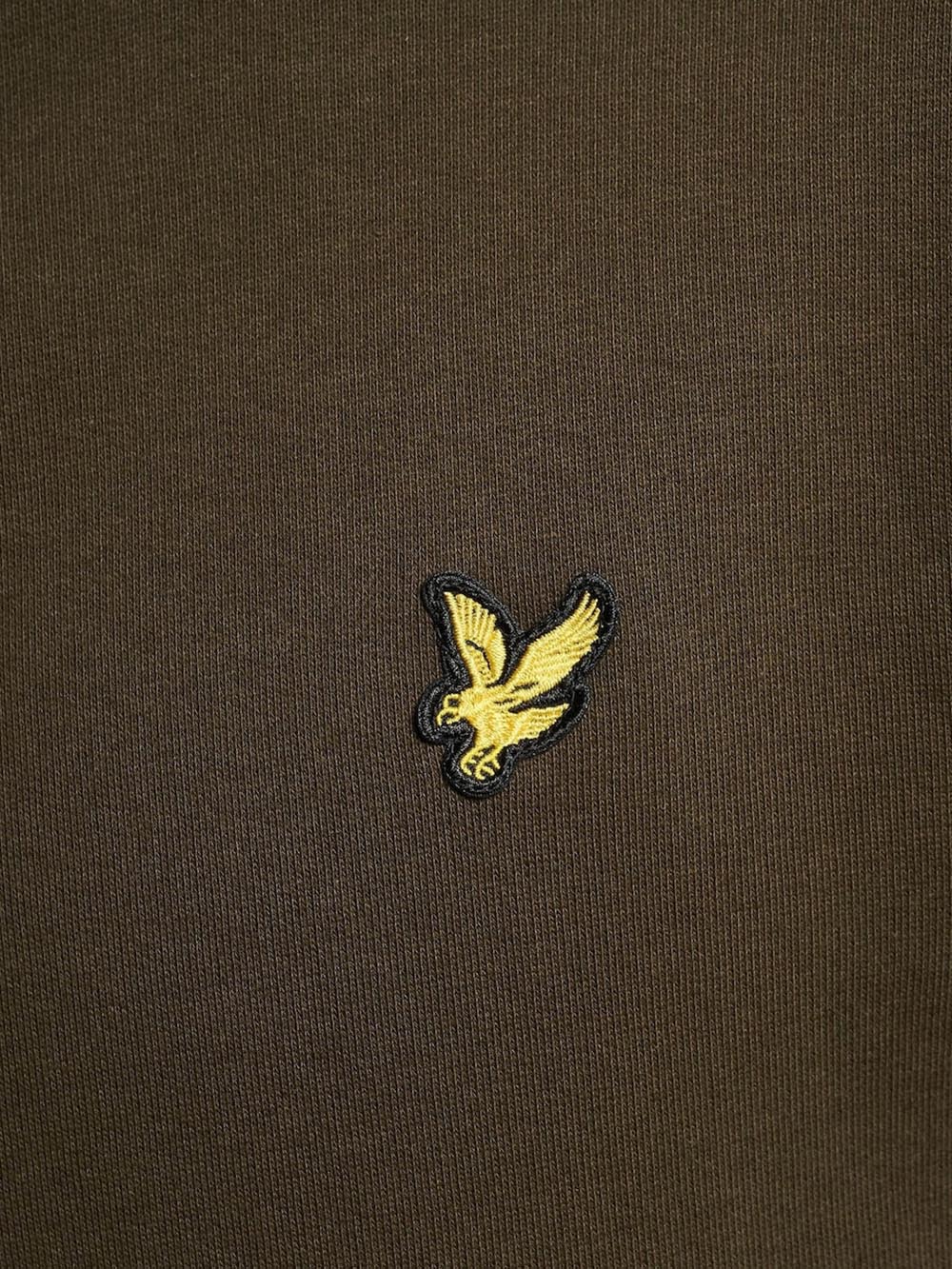 Crew Neck Brushback Sweatshirt Lyle & Scott Felpa Uomo Ml1131v Verde oliva