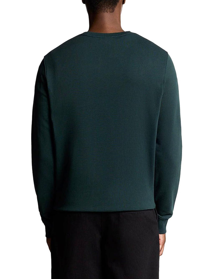 Crew Neck Brushback Sweatshirt Lyle & Scott Felpa Uomo Ml1131v Verde scuro
